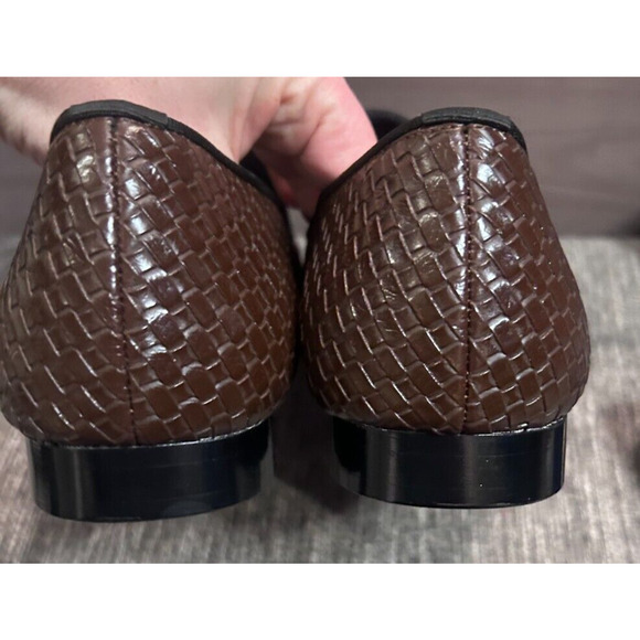 Harpelunde Men Handmade Dress Shoes Buckle Strap Woven Leather Loafers 8.5 - Picture 7 of 10